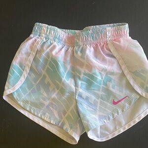 Nike Girls DRI-FIT' Pastel Tie-Dye Shorts  2T - Pink & Aqua